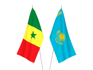Kazakhstan and Republic of Senegal flags