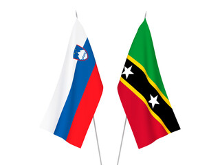 Slovenia and Federation of Saint Christopher and Nevis flags