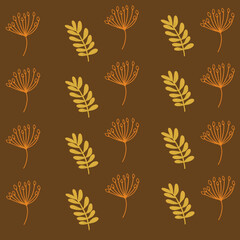 seamless pattern with autumn leaves