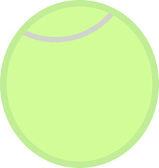 Tennis ball vector flat illustration