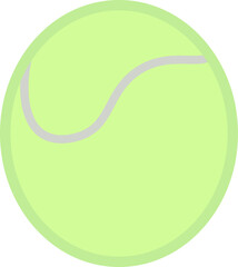 Tennis ball vector flat illustration