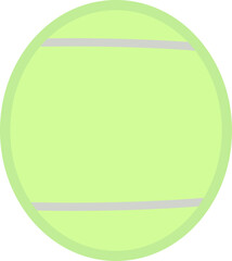 Tennis ball vector flat illustration