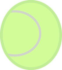 Tennis ball vector flat illustration