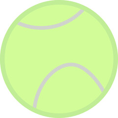 Tennis ball vector flat illustration