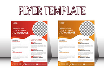 Modern Corporate A4 size vector business flyer Design template. Flyer poster vector and Print ready. Easy to use and editable.