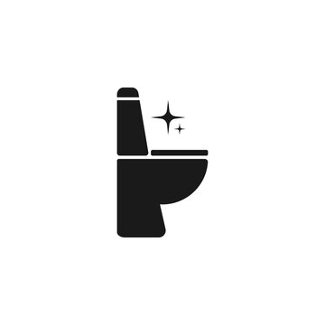 recommend clip art: Toilet cleaning glyph icon. Silhouette symbol. Bathroom cleaning. Negative space. Vector isolated illustration