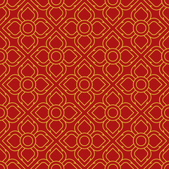 Thai flower pattern background. Thai folk art pattern - flower shape.