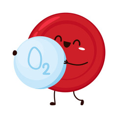 Red blood cell character design. Red blood cell vector. free space for text. Water symbol vector.