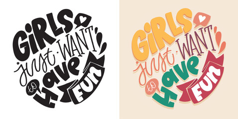 Lettering hand drawn slogan. Funny quote for blog, poster and print design. Modern calligraphy text. 