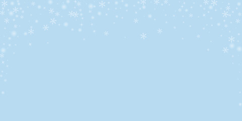 Falling snowflakes christmas background. Subtle