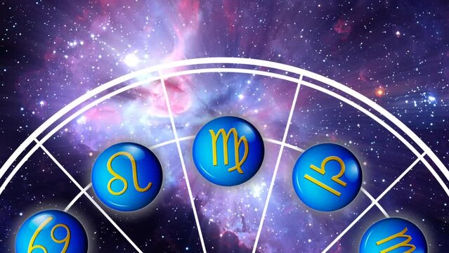 zodiac signs over beautiful glaxy with stars nad light like astrology concept 