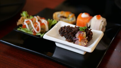 Delicious food specially served looks so delicious it makes people hungry