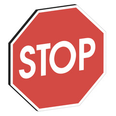 Sign stop 3d, vector traffic stop, safety street octagon