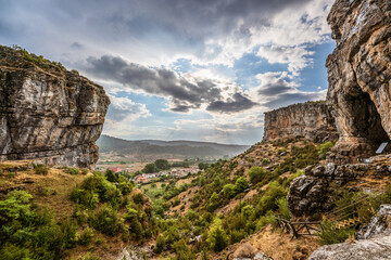 Fototapeta na wymiar Scenic view of mountain landscape in the Serranía de Cuenca, Spain