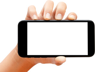 hand holding smartphone