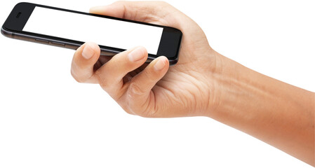 hand holding smartphone