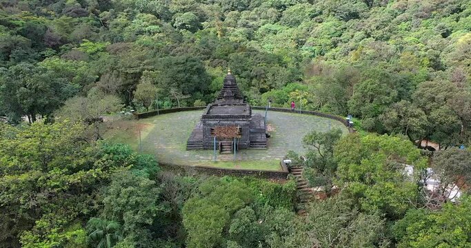 A panoramic view of ancient hindu temple