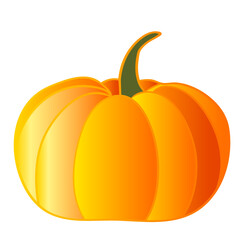 Orange autumn pumpkin, a traditional symbol on Halloween night, as well as a tasty and healthy vegetable