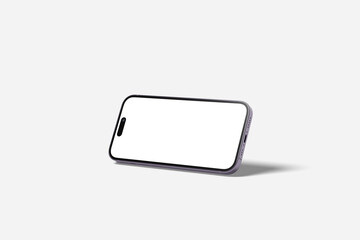 New realistic mobile phone smartphone mockup on white background