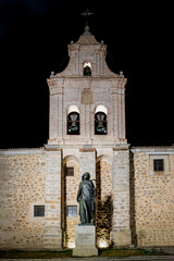 La Encarnacion Monastery at night in Avila front view, Spain