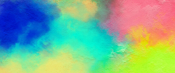 Abstract colorful background. Texture of colorful wall with cracks and scratches. Beautiful multicolor old painted grunge background. Color mix abstract texture art. Oil painting artwork.
