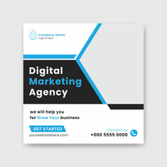 Digital marketing business social media post vector design template.