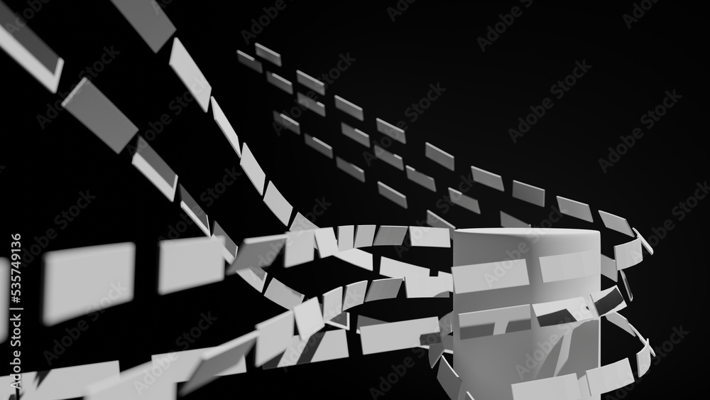 Poster 3d rendering background podium. display stand . Abstract minimal scene with geometric forms black and white color