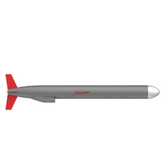 3d rendering illustration of a stylized cruise missile