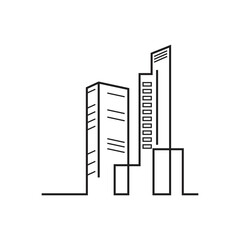 City skyline, city silhouette vector illustration in flat design