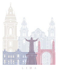 LIMA SKYLINE POSTER PASTEL