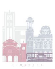 LIMASSOL SKYLINE POSTER PASTEL