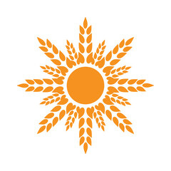 sun ilustration logo vector icon template