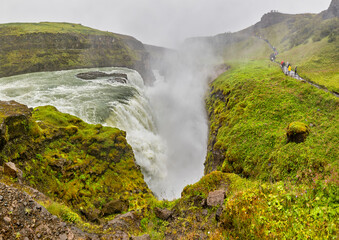 Fototapeta na wymiar Waterfall Gullfoss in Iceland