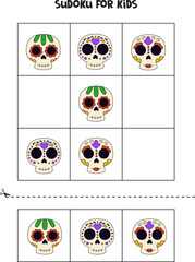Educational sudoku game with cute Mexican skulls.