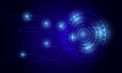 blue hi tech technology background with electric circuit-01