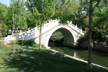 bridge and canal in beijing (china) 