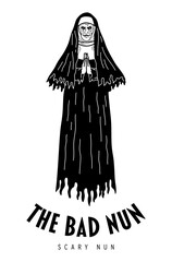 The Bad Nun Modern Logo