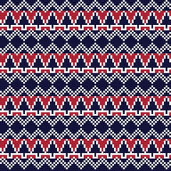 Christmas Tree Fair Isle Seamless Pattern Design