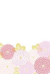 Background frame illustration with geometric flower pattern, card design template
