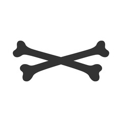 Crossbones icon isolated on white background