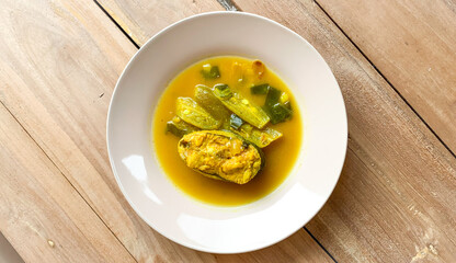 yellow gravy fish, mostly common as Asia food.