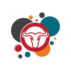 Bull logo template vector icon