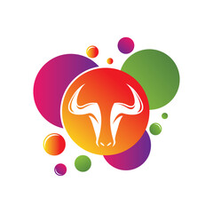 Bull logo template vector icon