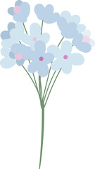 Naklejka premium flat style beautiful flower in pink and purple tone