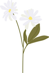 flat style beautiful flower in pink and purple tone