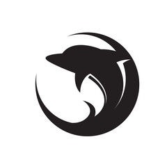 Dolphin logo template vector icon