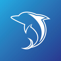 Dolphin logo template vector icon