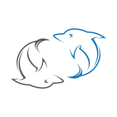 Dolphin logo template vector icon