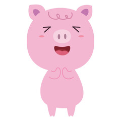 Obraz na płótnie Canvas Love pink pig animal