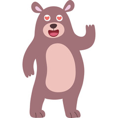 Obraz na płótnie Canvas Love bear animal cartoon clipart
